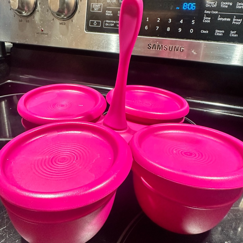 Tupperware condiment caddy